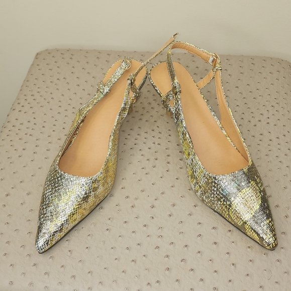 Asos Animal print gold pump sandals - Picture 7 of 7